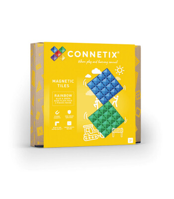 Connetix Rainbow Blue & Green Base Plate Manyetik Blok Set (2 Par&ccedil;a)