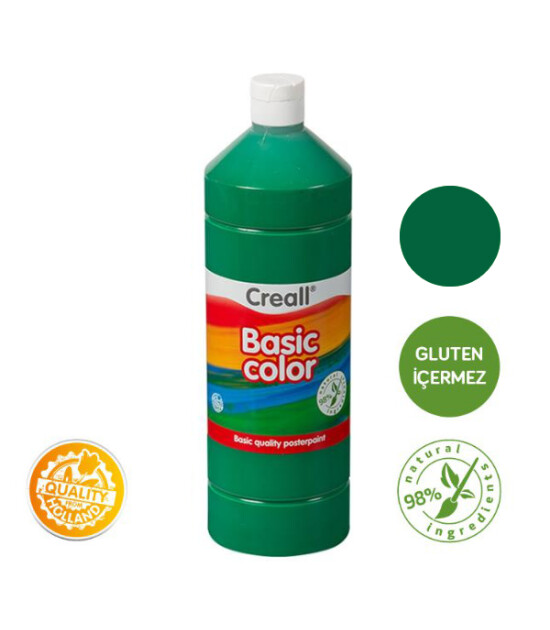 Creall Basic Color - Tempara Poster Boya (1000 ml) // Koyu Yeşil