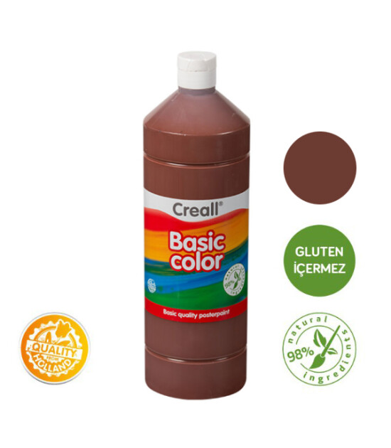 Creall Basic Color - Tempara Poster Boya (1000 ml) // Koyu Kahverengi