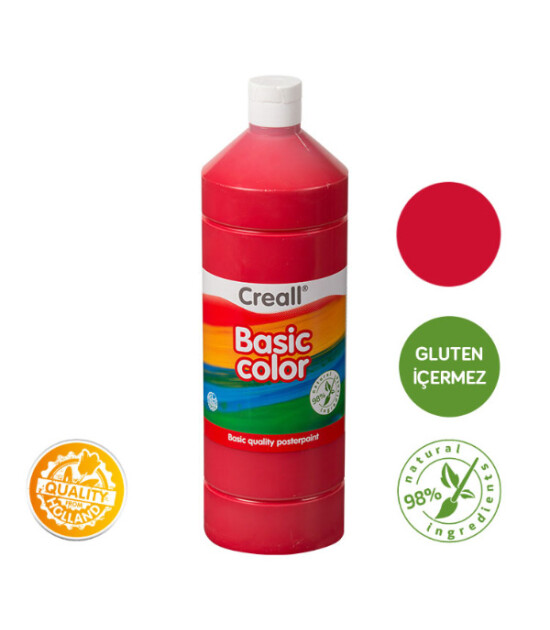 Creall Basic Color - Tempara Poster Boya (1000 ml) // Açık Kırmızı