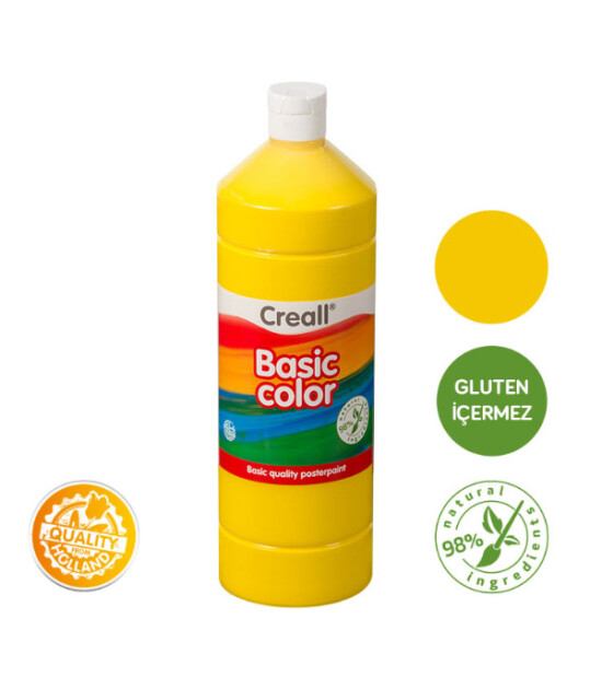 Creall Basic Color - Tempara Poster Boya (1000 ml) // Sarı