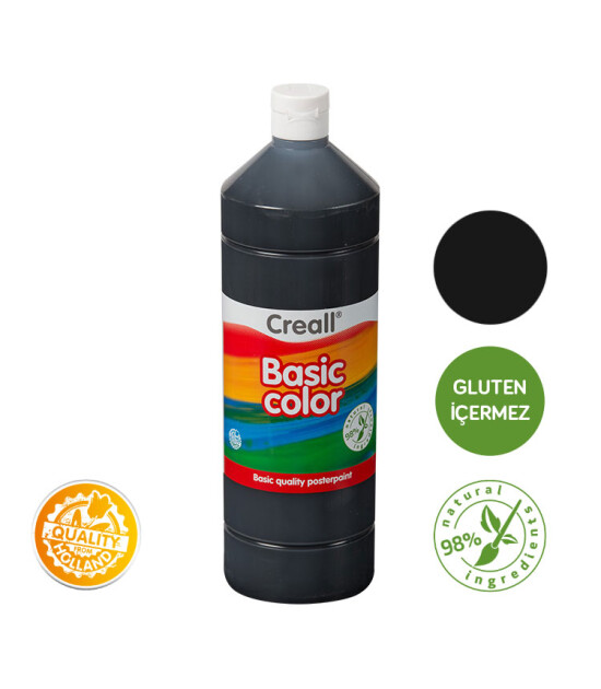Creall Basic Color - Tempara Poster Boya (1000 ml) // Siyah
