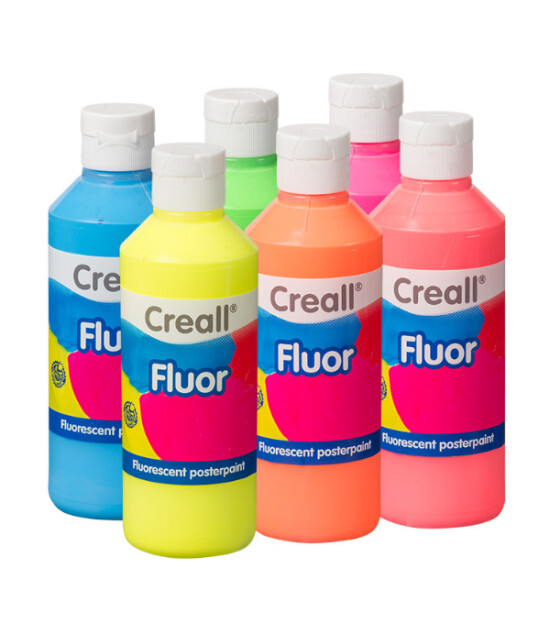 Creall Fluor Floresan Su Bazlı Poster Boya (6 x 250 ml)