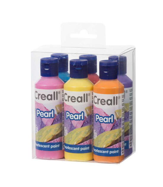 Creall Pearl Paint Set // Sedefli Tampera  - Poster Boyası (6 x 80 ml)