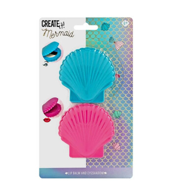 Create It Dudak Balmı ve Göz Farı Seti Mermaid // Mavi - Pembe