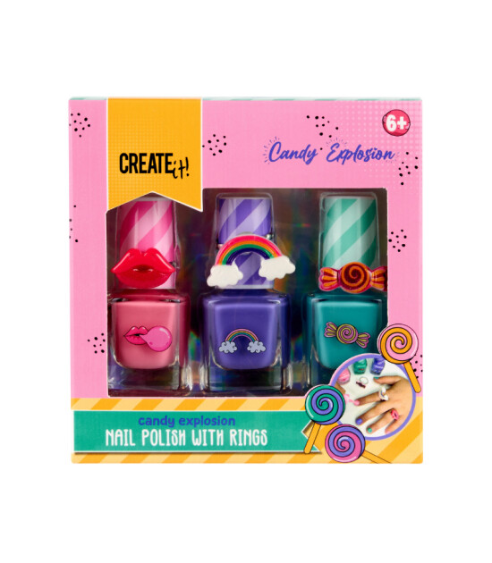 Create It Oje ve Yüzük Seti - Gökkuşağı - Candy Explosion
