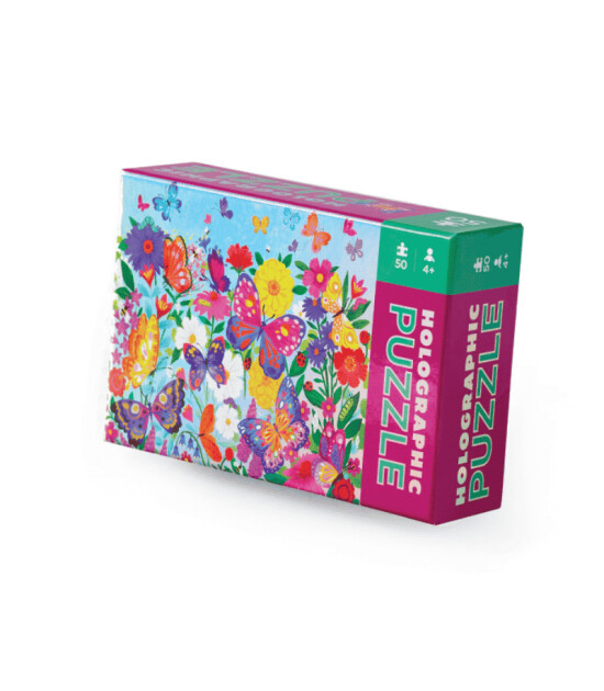 Crocodile Creek Holografik Puzzle // Kelebekler (50 Parça)