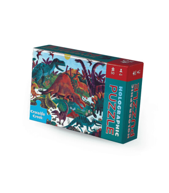Crocodile Creek Holografik Puzzle // Dinozorlar (50 Parça)