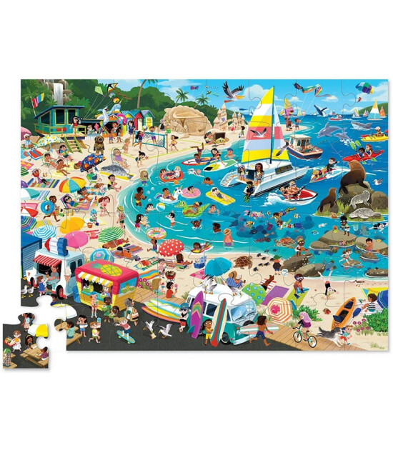 Crocodile Creek Puzzle // Day at the Beach (48 Parça)