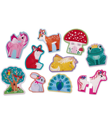 Crocodile Creek İlerleyen Duo Puzzle Set // Unicorns