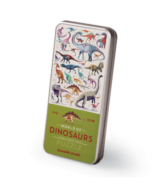 Crocodile Creek Metal Kutu Puzzle // Dinozor Dünyası (150 Parça)