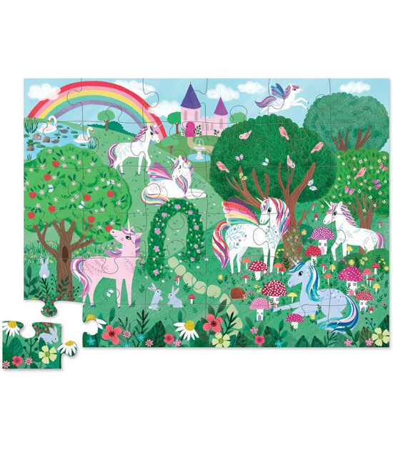 Crocodile Creek Metal Kutu Puzzle // Unicorn Dreams (50 Parça)