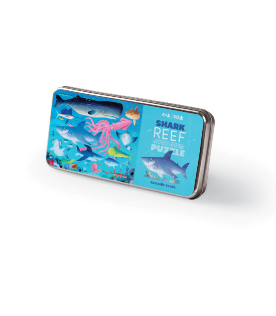 Crocodile Creek Metal Kutu Puzzle // Köpekbalığı Resifi (50 Parça)