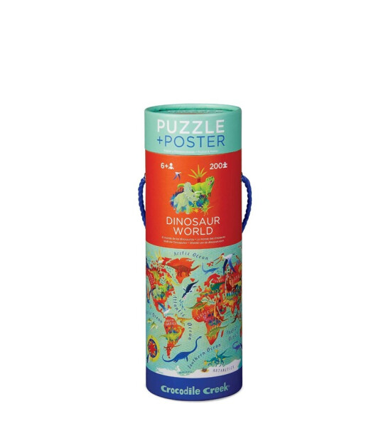 Crocodile Creek Poster Puzzle // Dinosaurs World (200 Parça)