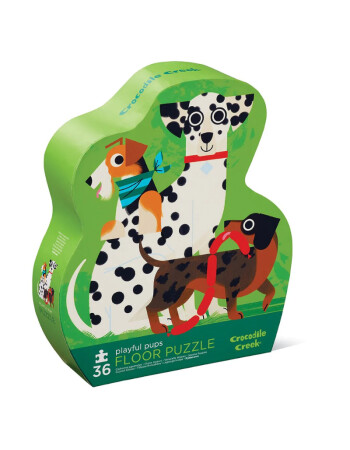 Crocodile Creek Puzzle // Eğlenceli Yavru K&ouml;pekler (36 Par&ccedil;a)
