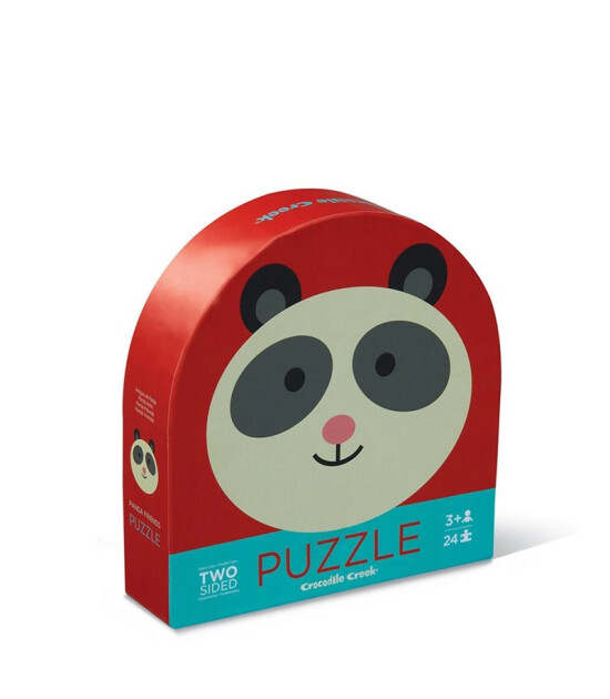 Crocodile Creek Çift Taraflı Puzzle // Panda Friends (24 Parça)