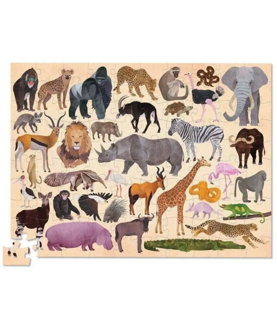 Crocodile Creek Puzzle // Thirty Six Animals - Wild Animals (100 Parça)
