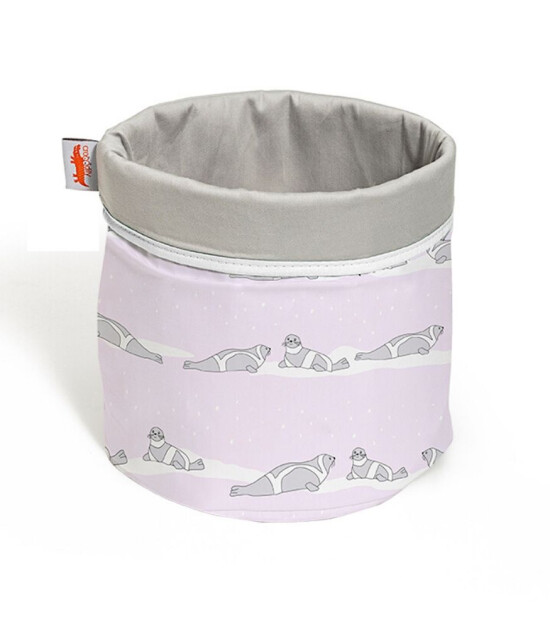 Crocodily Kumaş Sepet - Küçük / Ribbon Seal Lilac