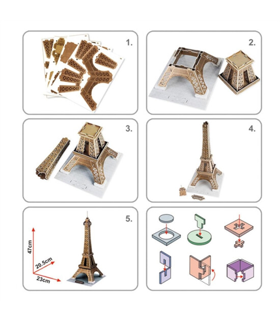Cubic Fun 3D Puzzle // Eyfel Kulesi (39 Par&ccedil;a)