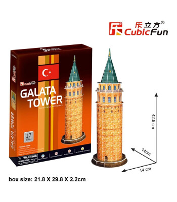 Cubic Fun 3D Puzzle // Galata Kulesi (17 Par&ccedil;a)