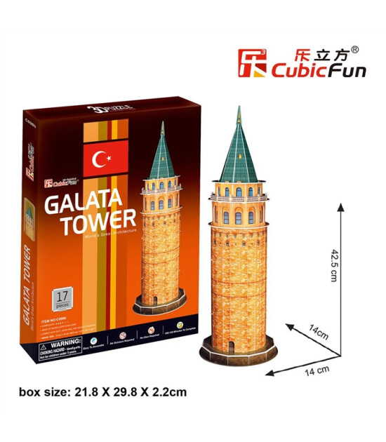 Cubic Fun 3D Puzzle // Galata Kulesi (17 Par&ccedil;a)