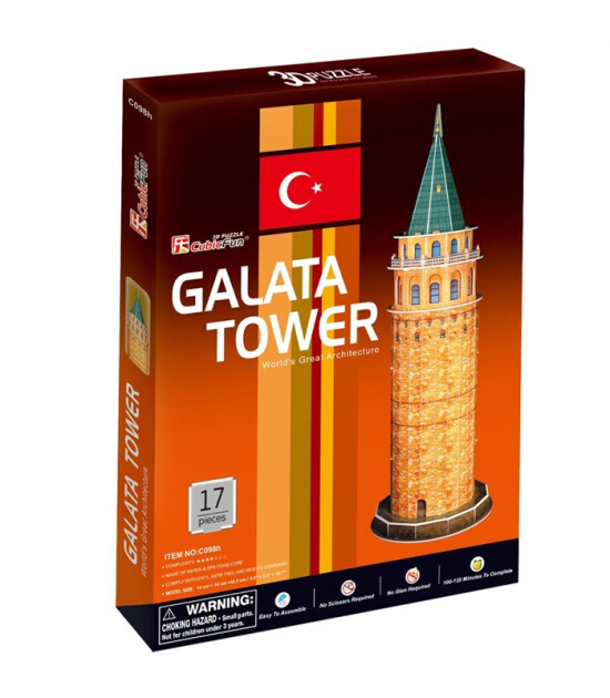 Cubic Fun 3D Puzzle // Galata Kulesi (17 Par&ccedil;a)