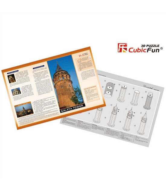 Cubic Fun 3D Puzzle // Galata Kulesi (17 Par&ccedil;a)