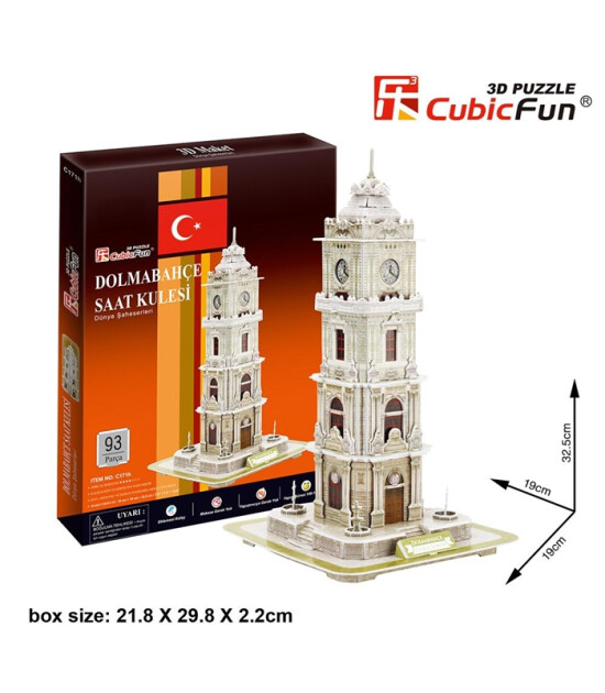 Cubic Fun 3D Puzzle // Dolmabahçe Saat Kulesi (93 Parça)