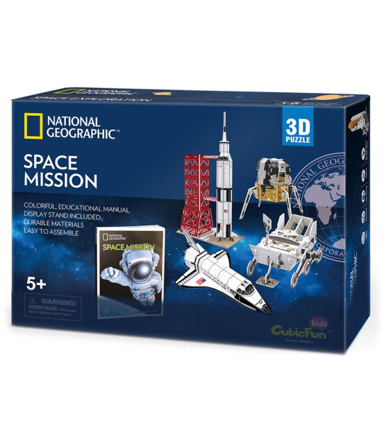 Cubic Fun 3D Puzzle National Geographic Kids // Space Mission (80 Parça)