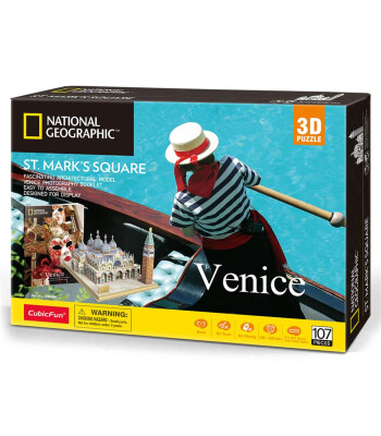 Cubic Fun 3D Puzzle National Geographic Serisi // San Marco Meydanı (107 Par&ccedil;a)