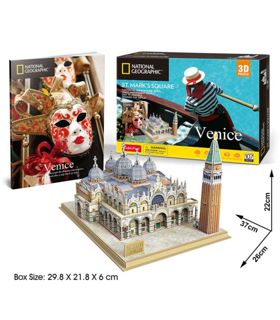 Cubic Fun 3D Puzzle National Geographic // San Marco Meydanı (107 Par&ccedil;a)