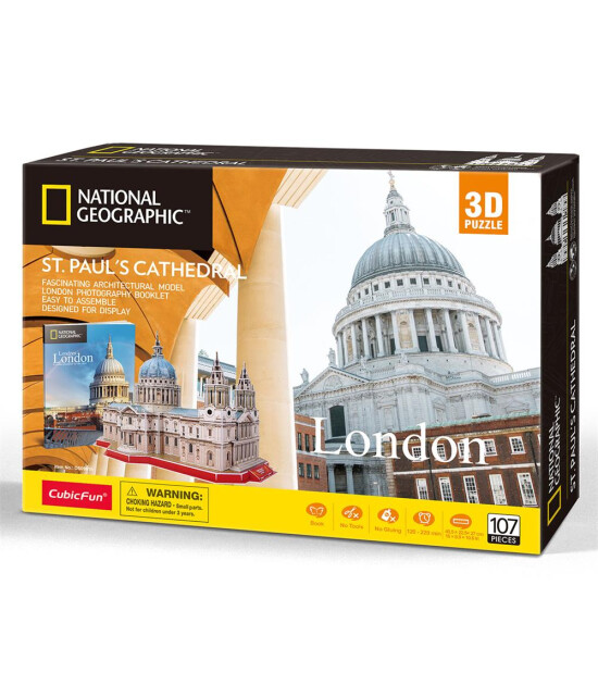 Cubic Fun 3D Puzzle National Geographic Serisi // Aziz Paul Katedrali (107 Par&ccedil;a)