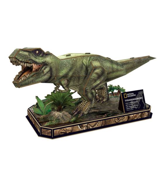 Cubic Fun 3D Puzzle National Geographic // Tyrannosaurus REX (52 Adet)