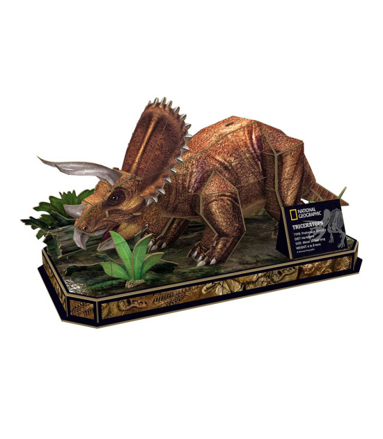 Cubic Fun 3D Puzzle National Geographic // Triceratops (44 Adet)