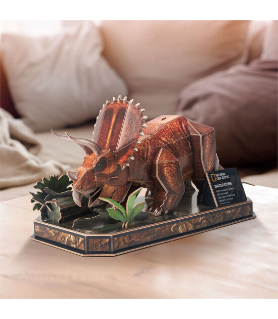Cubic Fun 3D Puzzle National Geographic // Triceratops (44 Adet)
