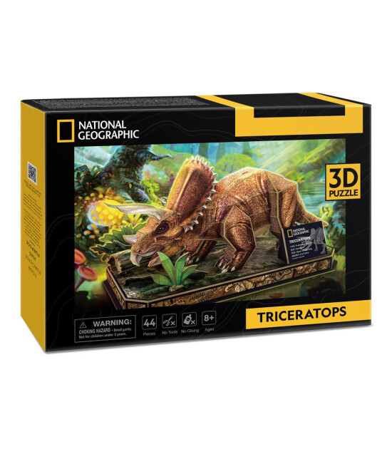 Cubic Fun 3D Puzzle National Geographic // Triceratops (44 Adet)
