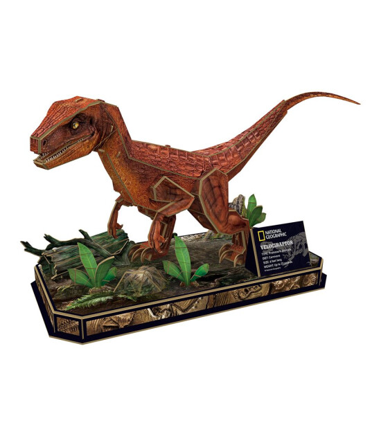 Cubic Fun 3D Puzzle National Geographic // Velociraptor (52 Adet)