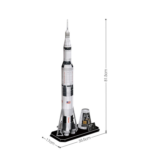 Cubic Fun 3D Puzzle Nasa // Apollo Saturn V Roket (136 Adet)