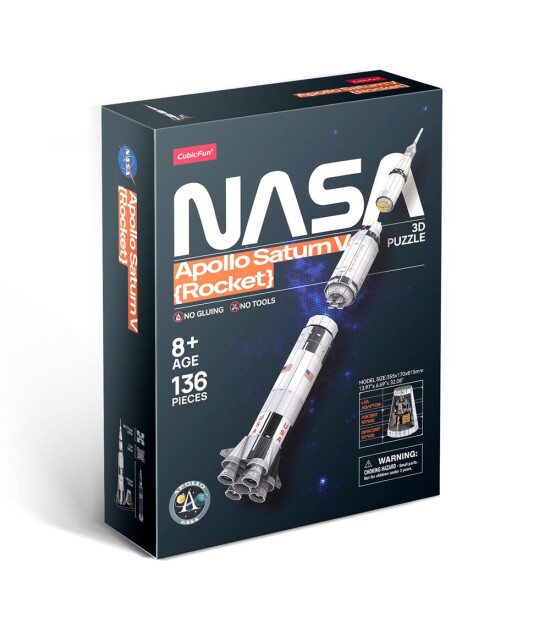 Cubic Fun 3D Puzzle Nasa // Apollo Saturn V Roket (136 Adet)