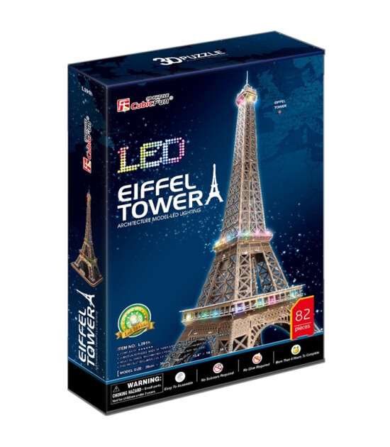 Cubic Fun 3D Puzzle // Eiffel Kulesi - Fransa (82 Par&ccedil;a)