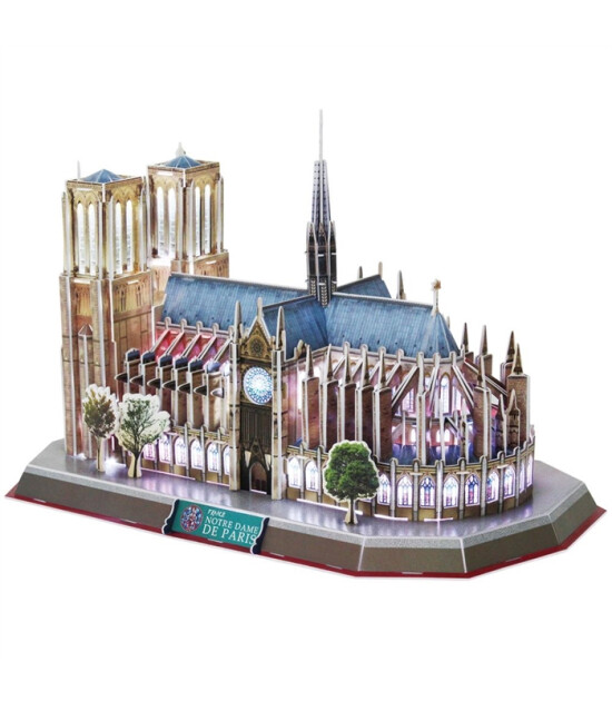 Cubic Fun 3D Puzzle Led Işıklı // Notre Dame Kilisesi (149 Par&ccedil;a)