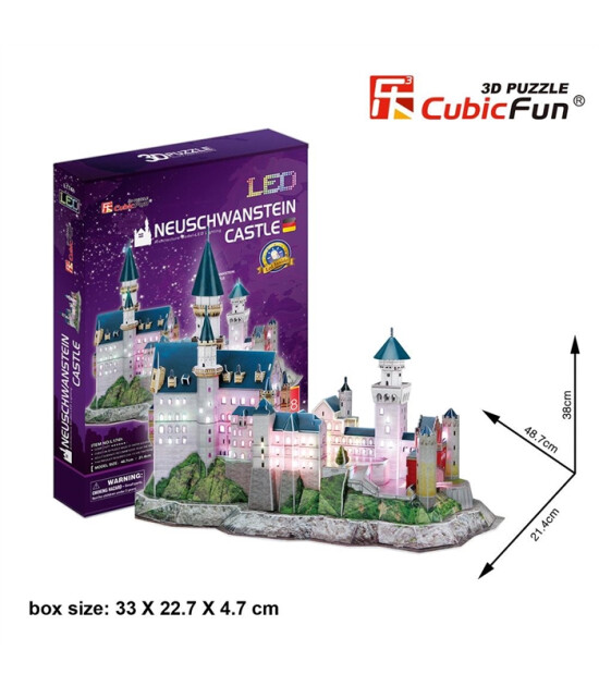 Cubic Fun 3D Puzzle // Neuschwanstein Kalesi - Almanya (128 Parça)