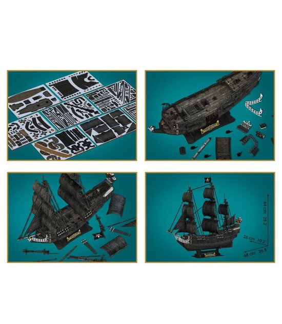 Cubic Fun LED Işıklı 3D Puzzle // Queen Anne's Revenge (293 Par&ccedil;a)