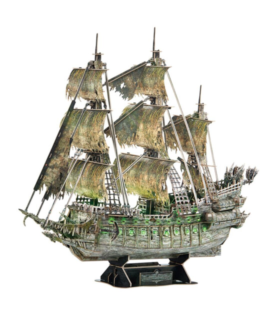 Cubic Fun Led Işıklı 3D Puzzle // U&ccedil;an Hollandalı Korsan Gemisi (360 Par&ccedil;a)