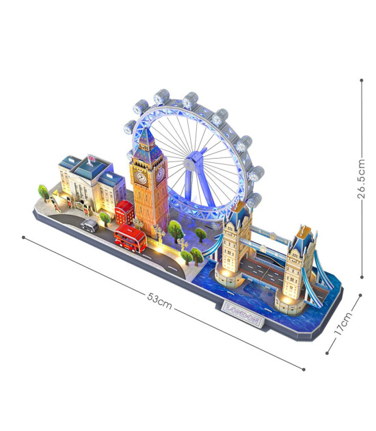 Cubic Fun LED Işıklı 3D Puzzle // London City Line (186 Par&ccedil;a)