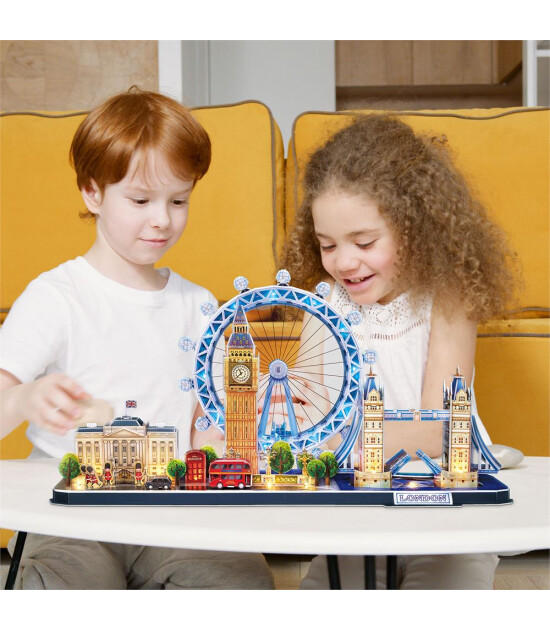 Cubic Fun LED Işıklı 3D Puzzle // London City Line (186 Par&ccedil;a)