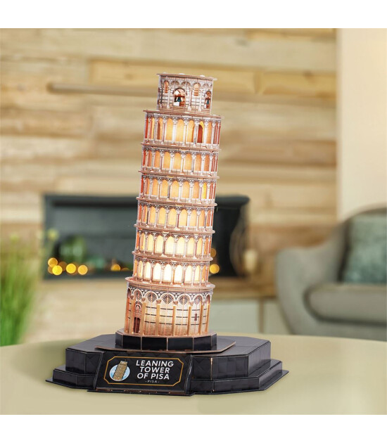 Cubic Fun 3D Puzzle Led Işıklı // Pisa Kulesi (42 Par&ccedil;a)