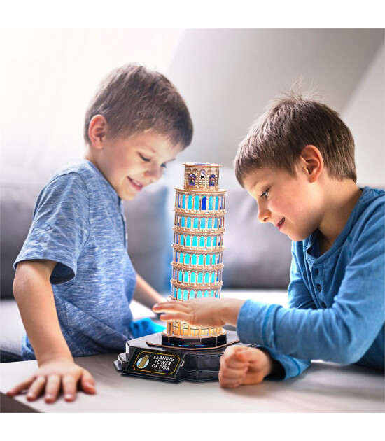 Cubic Fun 3D Puzzle Led Işıklı // Pisa Kulesi (42 Par&ccedil;a)