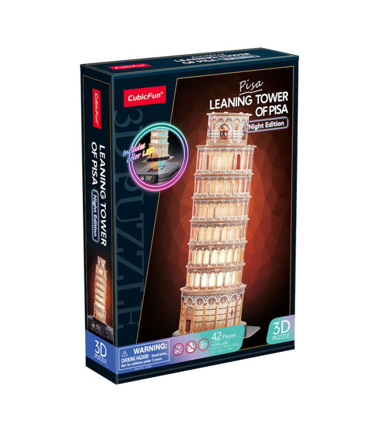 Cubic Fun 3D Puzzle Led Işıklı // Pisa Kulesi (42 Par&ccedil;a)