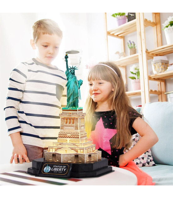 Cubic Fun 3D Puzzle Led Işıklı // &Ouml;zg&uuml;rl&uuml;k Heykeli (79 Par&ccedil;a)